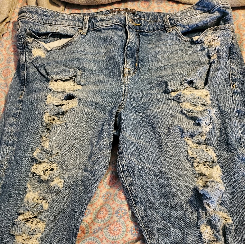 Torrid ripped jeans.  Size 22.